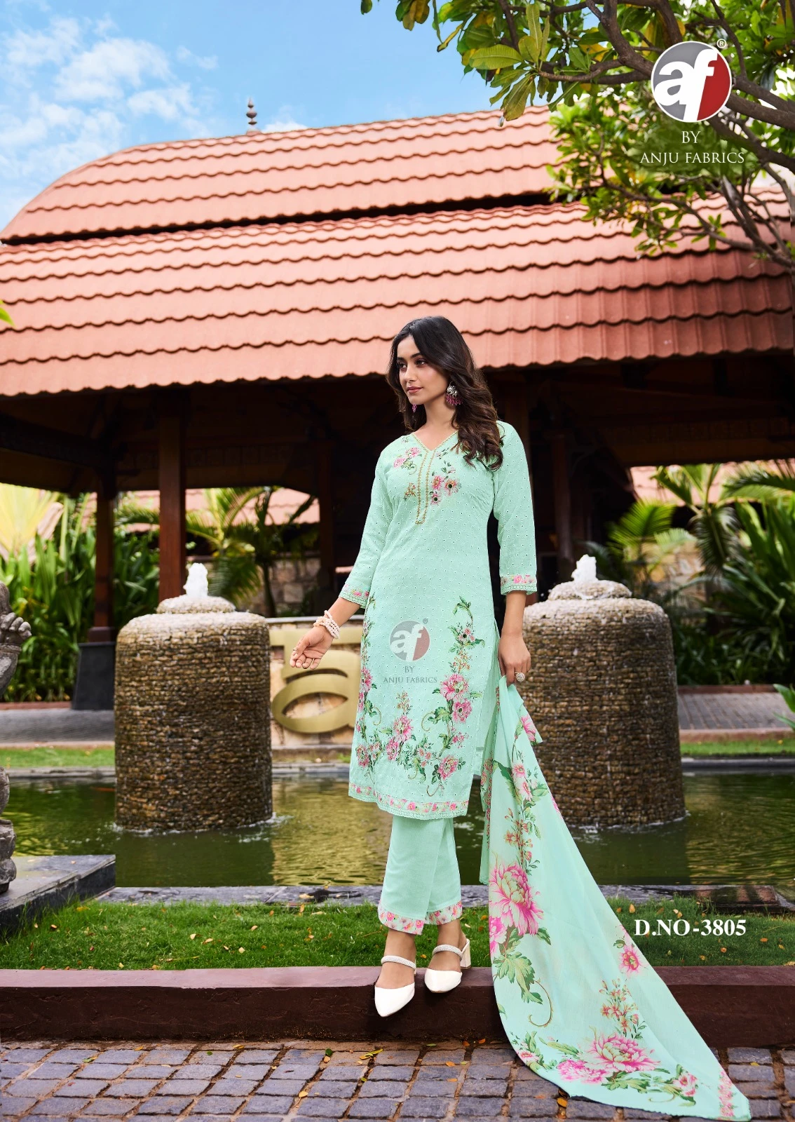 Anju Fabric Comfort Lady Vol 2 Cotton Wholesale Readymade Salwar Suit Catalog — Wholesale Salwar Suits, Anju fabric wholesale from Surat — view 3